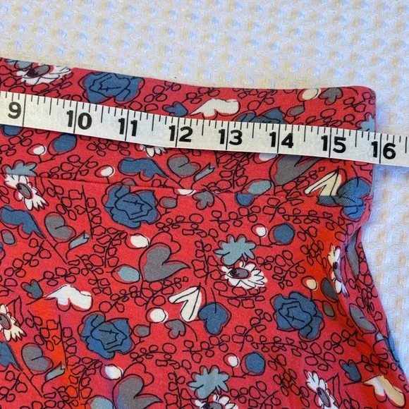 Boden Size 8 Red-Pink Blue Gray White Floral A-Line Mini Knee Length Skirt - Picture 8 of 10